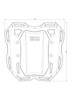 Zestaw: stelaż Smartrack z kufrem centralnym czarnym Hepco&Becker Xcore Kawasaki KLE 500/SE (26-)