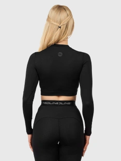 Koszulka termoaktywna damska z długim rękawem Redline Venus 2.0 Outlast crop top czarna