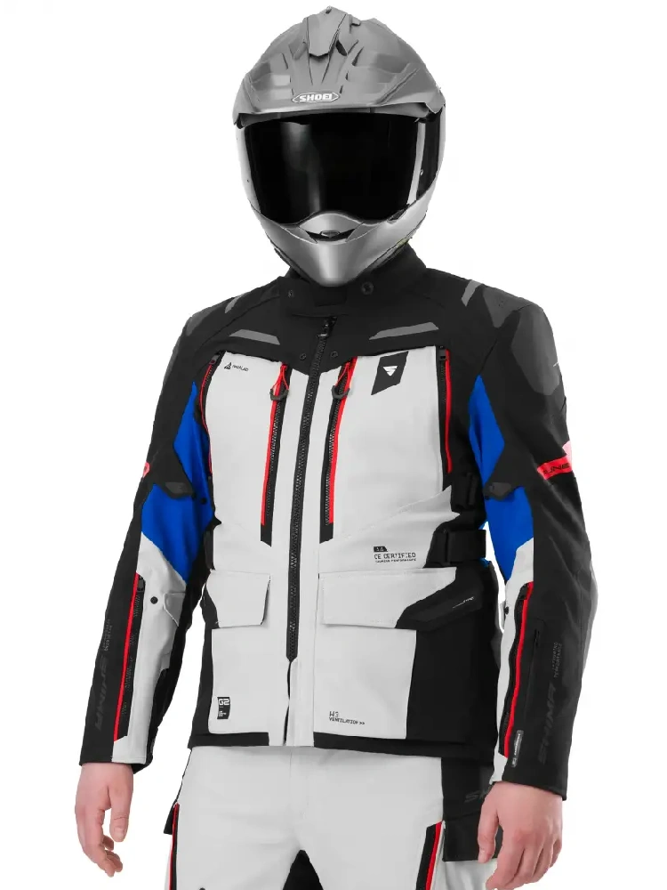 Kurtka motocyklowa tekstylna Shima Dune 2.0 G2 czarno-biało-niebieska