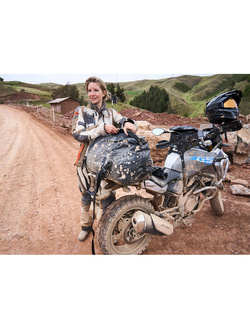 Kurtka motocyklowa damska tekstylna Klim Artemis brązowo-pomarańczowa