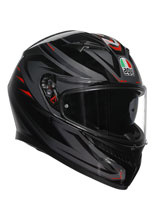 Kask integralny AGV K3 Syth czarno-czerwony