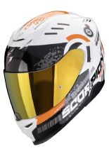 Kask integralny Scorpion Exo-520 Evo Air Titan biało-pomarańczowy