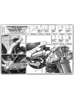 Stelaż kufrów bocznych Monokey, Retro Fit Kappa Kawasaki KLV 1000 (04-10)/ Suzuki DL 1000 V-Strom (02-11)