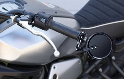 Lusterka aluminiowe Lampa Dernier mocowane na kierownicy, czarne [para]