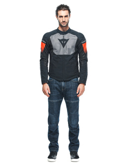 Kurtka motocyklowa tekstylna Dainese Air Fast Tex czarno-szaro-czerwona