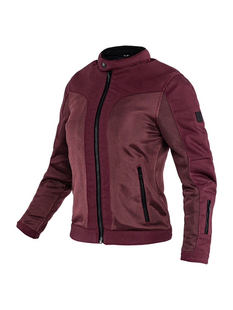 Kurtka motocyklowa tekstylna damska John Doe Aero Mesh bordowa