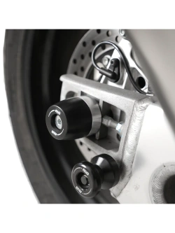 Slidery wahacza R&G Racing Aprilia Tuono V4 1100/ Factory (25-) z rolkami APEX Cotton Reels czarne