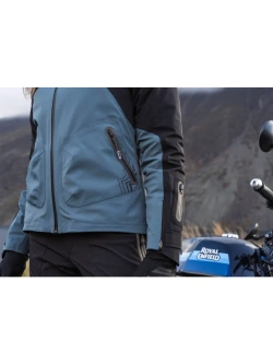 Kurtka motocyklowa tekstylna damska Knox Modra przeciwdeszczowa czarno-niebieska