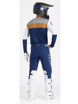 Rękawice cross Thor Sportmode Bravo niebiesko-szaro-białe