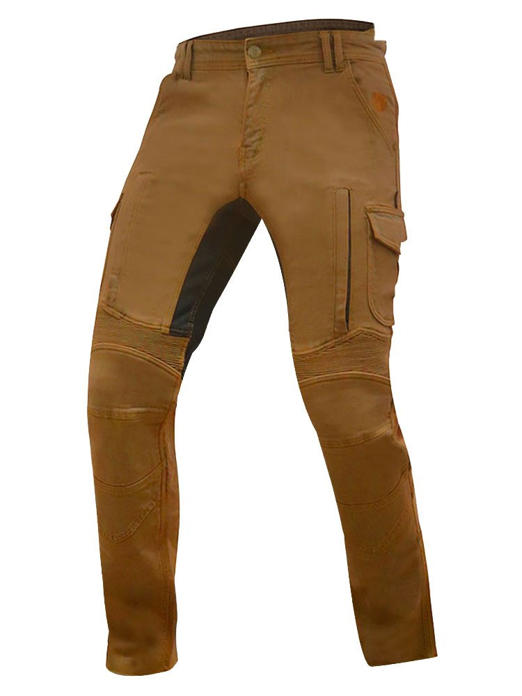 Jeansy motocyklowe TRILOBITE Acid Scrambler brązowe