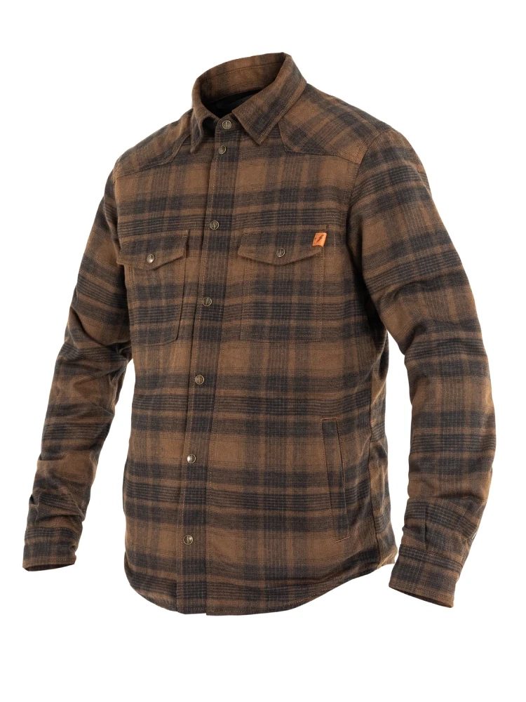 Koszula motocyklowa John Doe Motoshirt Woody brązowa