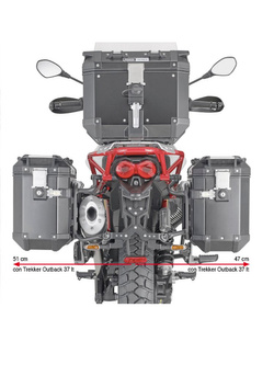 Stelaż kufrów bocznych Monokey Cam-Side PL One-Fit do Moto Guzzi V85 TT (19-)