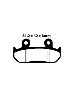 Klocki hamulcowe EBC FA121 81.2 x 42 x 8mm NA PRZÓD