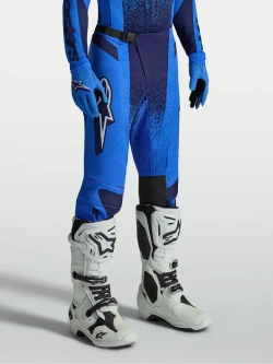 Spodnie cross Alpinestars MX Techstar Swan niebieskie