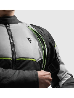 Kurtka motocyklowa tekstylna Rebelhorn Swift czarno-szara-fluo