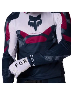 Bluza enduro Fox Flexair Tactile biało-niebiesko-różowa