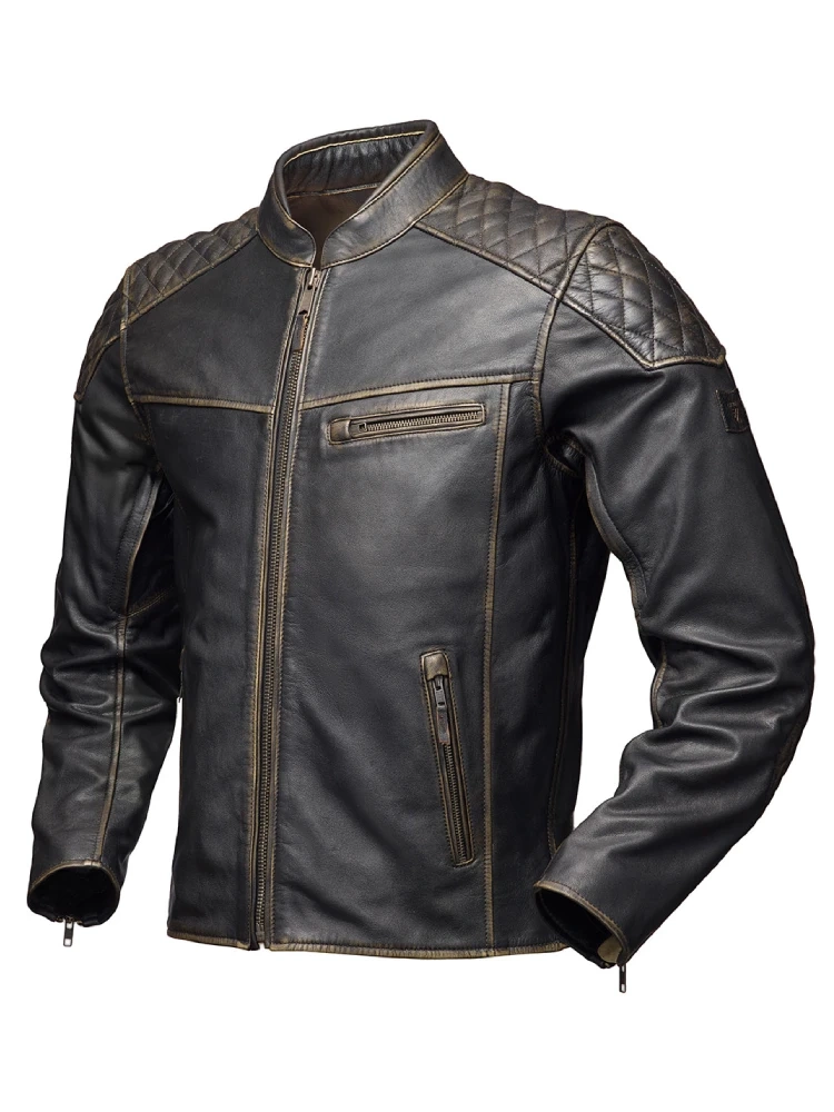 Kurtka motocyklowa skórzana Modeka Phinix brązowa