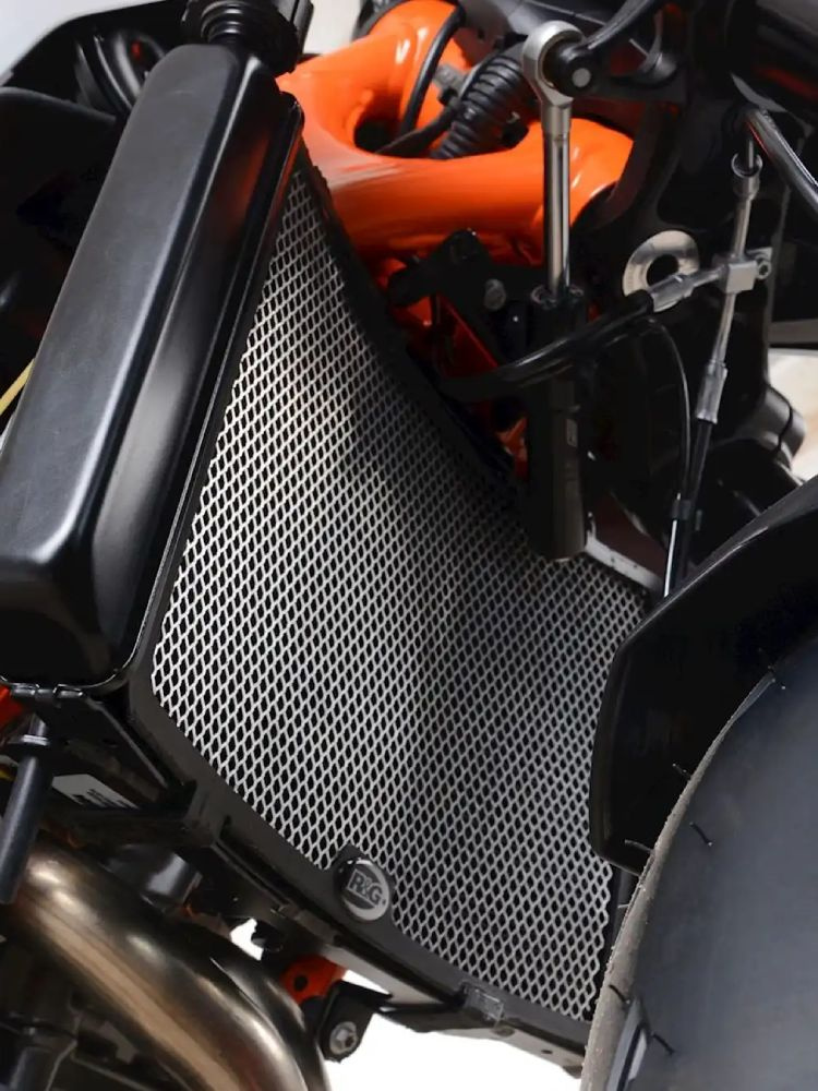 Osłona chłodnicy R&G aluminiowa do KTM 890R Duke (20-) czarna