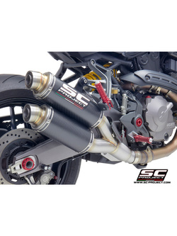 Podwójny tłumik SC-Project Twin GP Carbon (Slip on) - Ducati Monster 821 [18-20]
