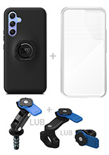 Zestaw na motocykl: etui na telefon Samsung Galaxy A54 + wodoodporny pokrowiec + mocowanie Quad Lock