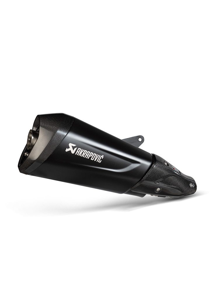 Tłumik motocyklowy Slip-On Line Akrapović Vespa GTS 300/ Sei Giorni 300 (21-24) [stal nierdzewna] czarny