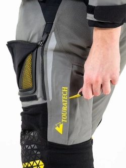 Spodnie motocyklowe damskie tekstylne Touratech Companero Rambler szare
