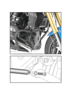 Wspornik usztywniający do osłony silnika Hepco&Becker BMW R 1200 GS LC (13-18) antracytowy