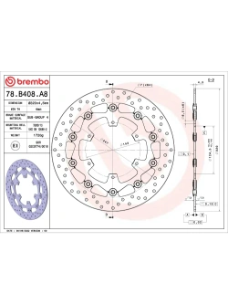 Tarcza Hamulcowa Brembo Serie Oro Floating Prime Line Husqvarna 701 Supermoto / Enduro (15-)/ Svartpilen (19-)/ Vitpilen (18-) [śr. 320 mm]