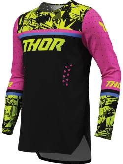 Bluza enduro dziecięca Thor Sportmode Punkd czarno-różowa