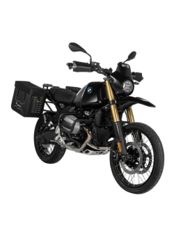 Zestaw: sakwy boczne Soft System Travel czarne + stelaże + bagażnik Touratech BMW R12 G/ S (25-) [poj.: 2 x 40l]