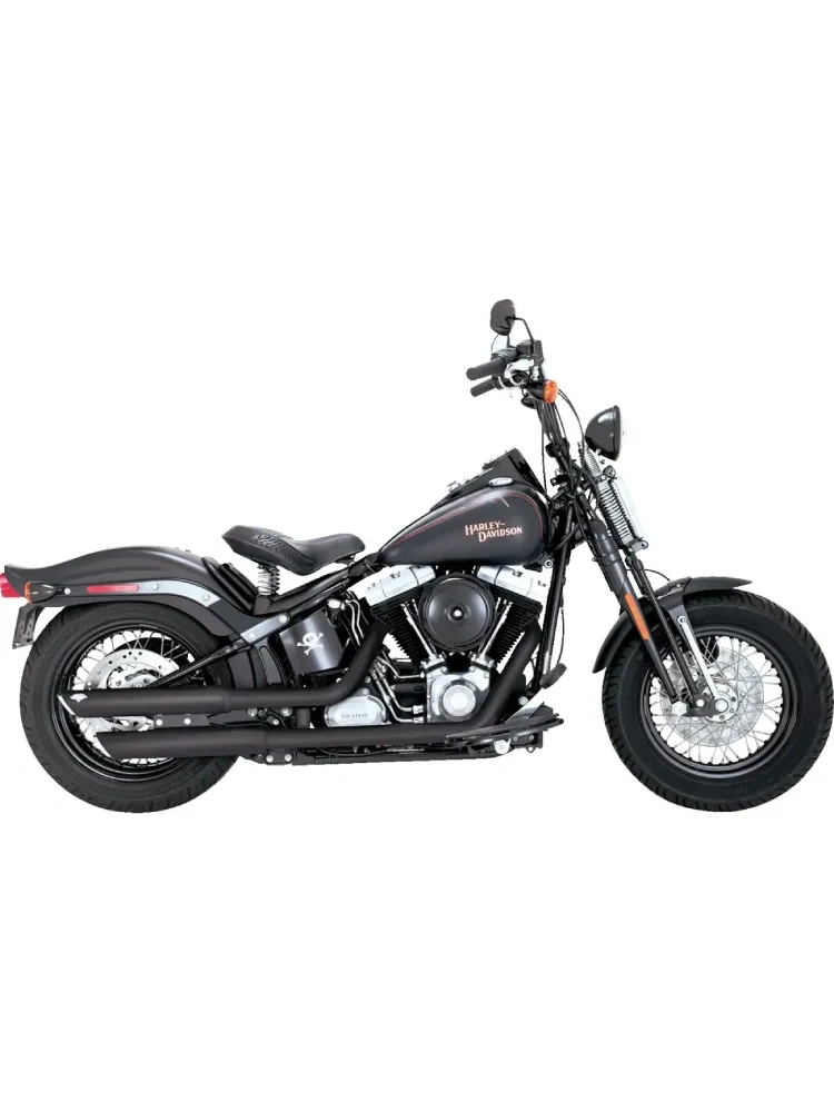 Tłumik motocyklowy Vance & Hines 3" Twin Slash Harley Davidson Softail Deluxe 1584 (07-09)/ Cross Bones Springer 1584 (08-11) czarny matowy