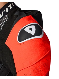 Kurtka motocyklowa skórzana REV’IT! Hyperspeed 3 Pro czarno-czerwona