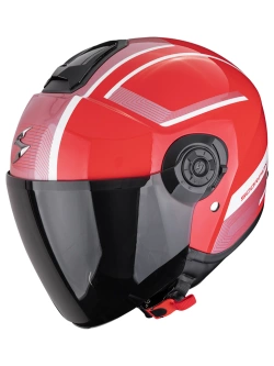 Kask otwarty Scorpion Exo-City II Cosmos czerwono-srebrny