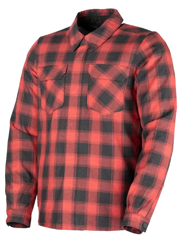 Koszula motocyklowa Icon Fallblock Flannel czarno-czerwona