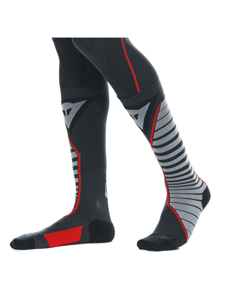 Skarpety motocyklowe długie Dainese Thermo Long czarno-czerwone