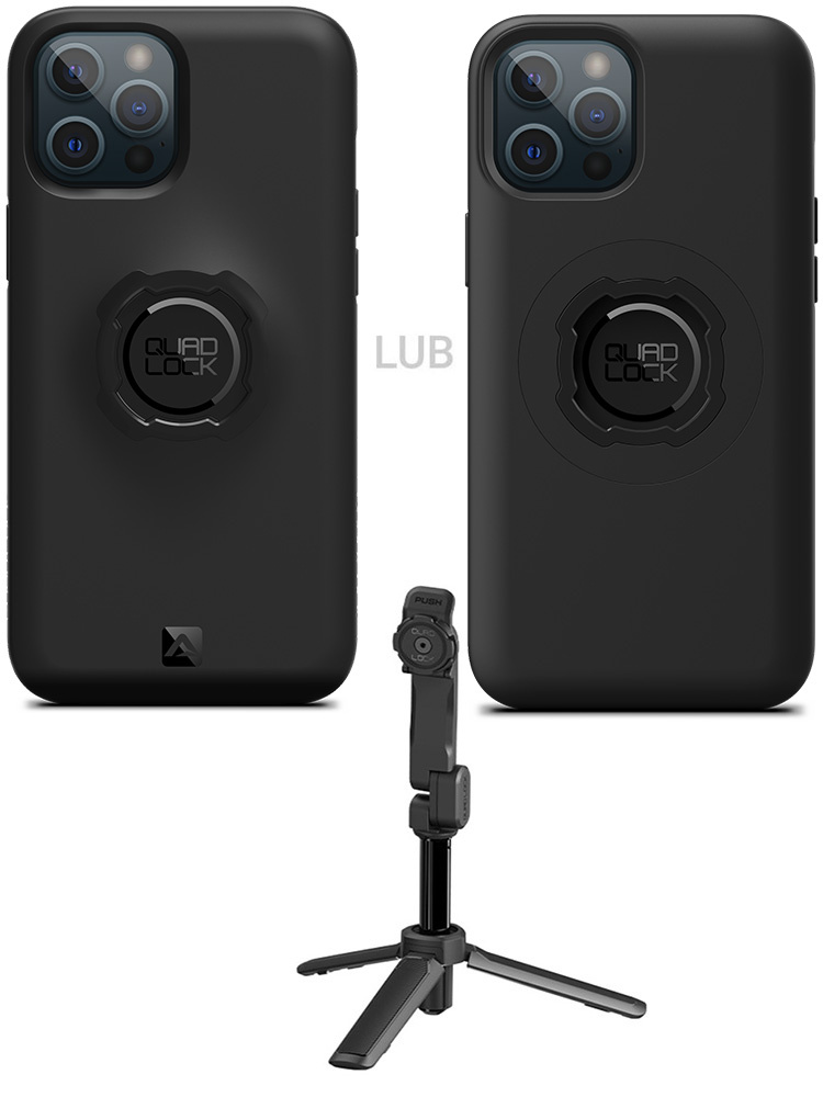 Zestaw: etui na telefon iPhone 12 Pro Max + statyw/ selfie stick Quad Lock