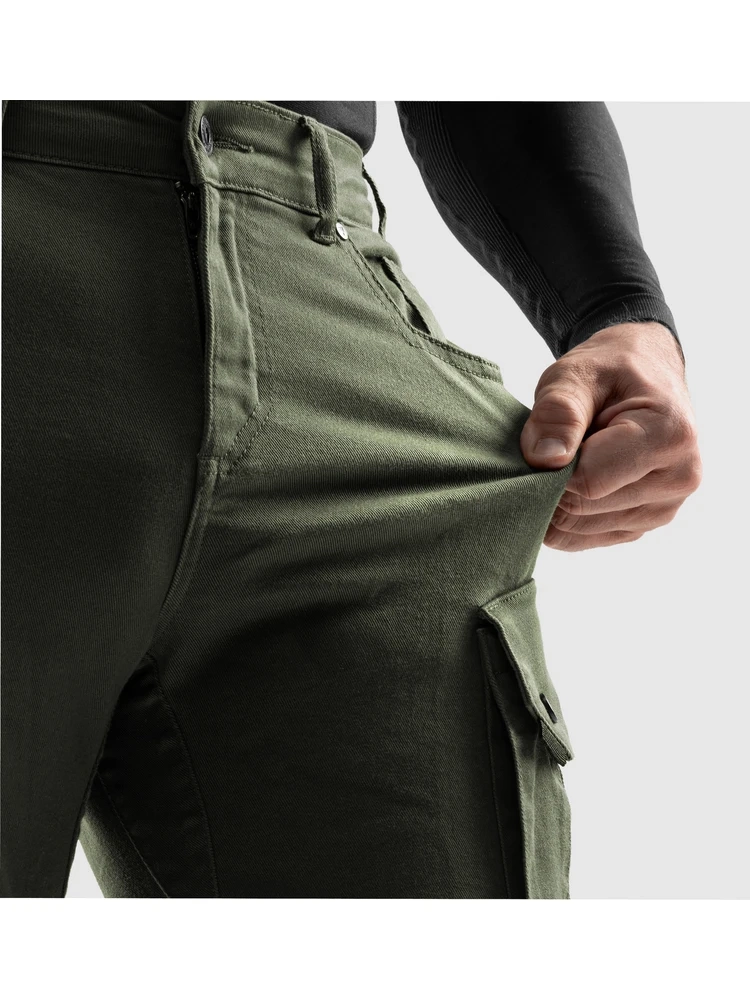 Jeansy motocyklowe Rebelhorn Faster zielone