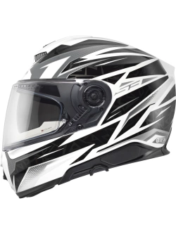 Zestaw: Kask integralny Schuberth S3 Thunder czarno-biały połysk + dedykowany interkom motocyklowy