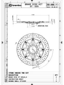 Tarcze Hamulcowe Brembo T-Drive Ducati (wybrane modele) [śr. 320 mm]