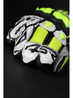 Rękawice motocyklowe 4SR RR Aramid Core biało-żółte