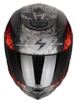 Kask integralny Scorpion Exo-391 Wolf czarno-srebrno-czerwony matowy