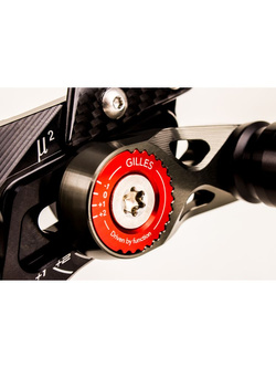 Zestaw regulowanych podnóżków z dźwigniami GILLES MUE2-D01 Ducati (wybrane modele) czarno-czerwone