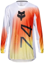 Bluza enduro Fox 180 Air Haze biało-czerwono-żółta