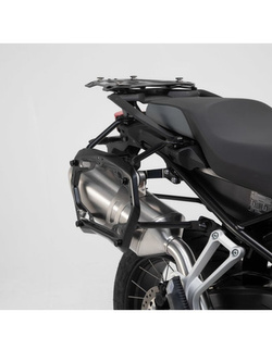 Zestaw: kufry boczne + kufer centralny + stelaże TRAX ADV SW-MOTECH do motocykla BMW F 750/ 850 GS [18-] F 850 GS Adv [20-], F 800 GS [24-]srebrne