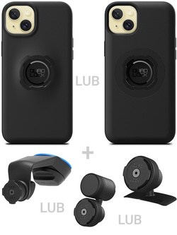 Zestaw do samochodu: etui na telefon iPhone 15 Plus + mocowanie Quad Lock