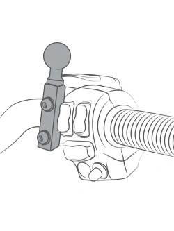 Samopoziomujący uchwyt na napoje RAM XL z mocowaniem na zbiorniczek hamulca/sprzęgła [pojemność: ok. 0.95 L]