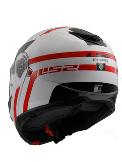 Kask szczękowy LS2 FF908 Strobe II Autox biało-czerwony