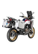 Zestaw: kufry boczne z anodowanego aluminium "And-S" Zega Pro + stelaże srebrne Touratech Honda CRF1000L Africa Twin (18-22) /CRF1000L Adventure Sports (31+38L)