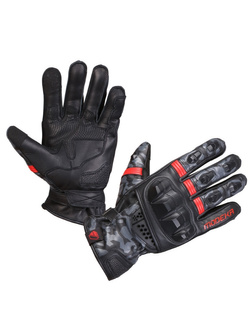 Rękawice motocyklowe Modeka Valyant czarno-czerwone