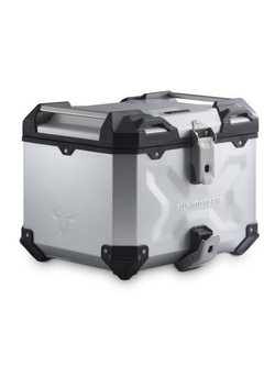 Zestaw: kufer centralny srebrny TRAX ADV + stelaż Street-rack SW-Motech Suzuki GSF 600/650/1250/1200 Bandit/S / GSX 650F/1250F/1400 [pojemność 38 L]